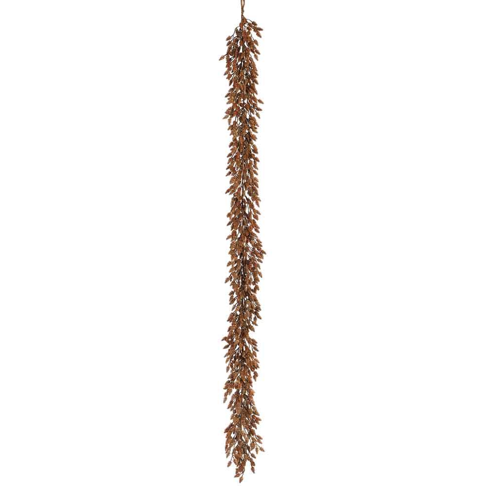 6' Plastic Pine Cone Garland, Green