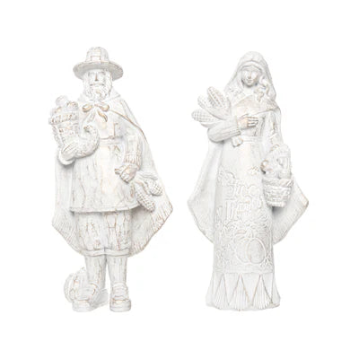 Pilgrim Couple Champagne and White