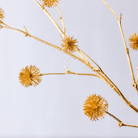 31" Metallic Gold Thistle Spray