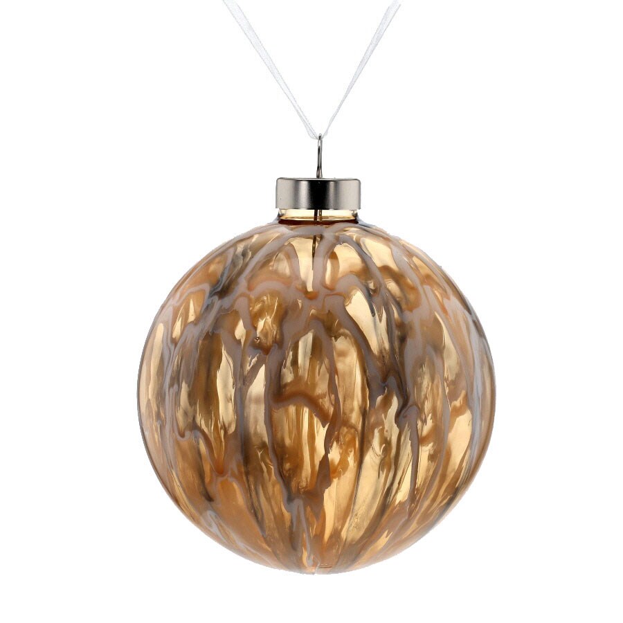 4" Amber Glass Ornament