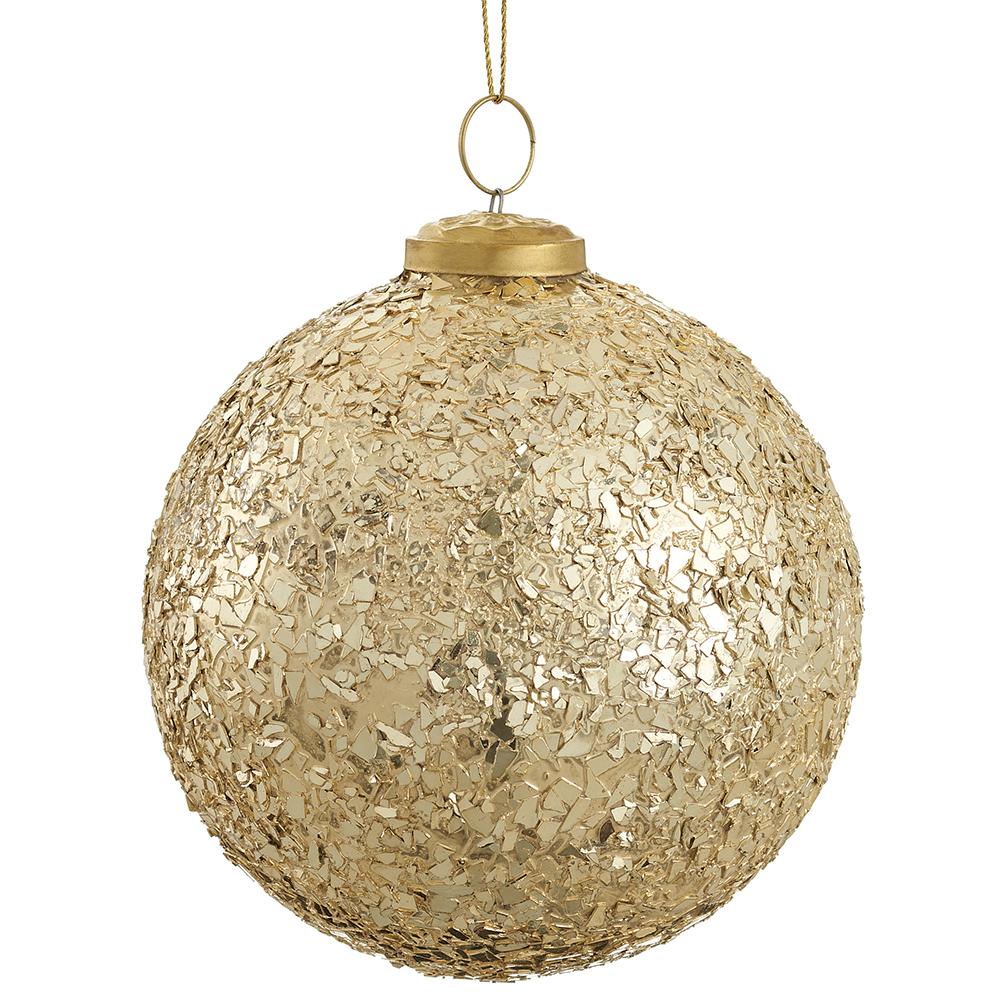 5.5" Gold Mosaic Glass Ball