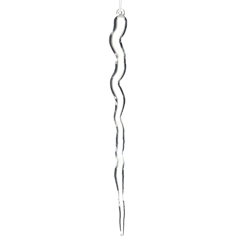 Clear Glass Icicle, Spiral