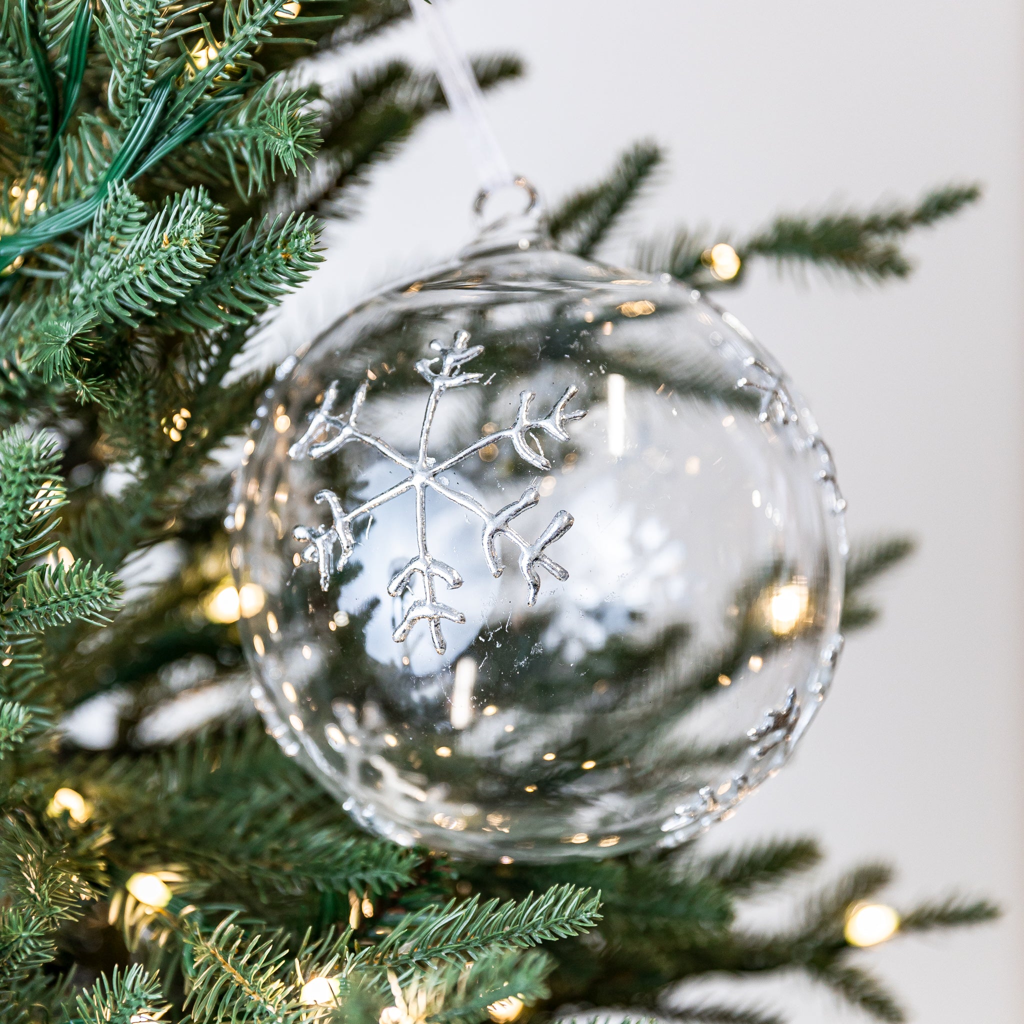 Modern Display Snowflake Ball Ornament