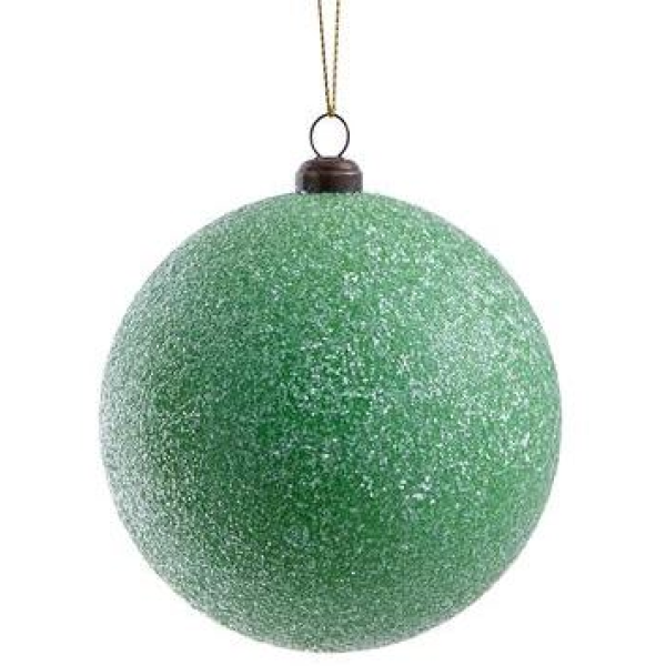 4" Glitter Green Plastic Ornament