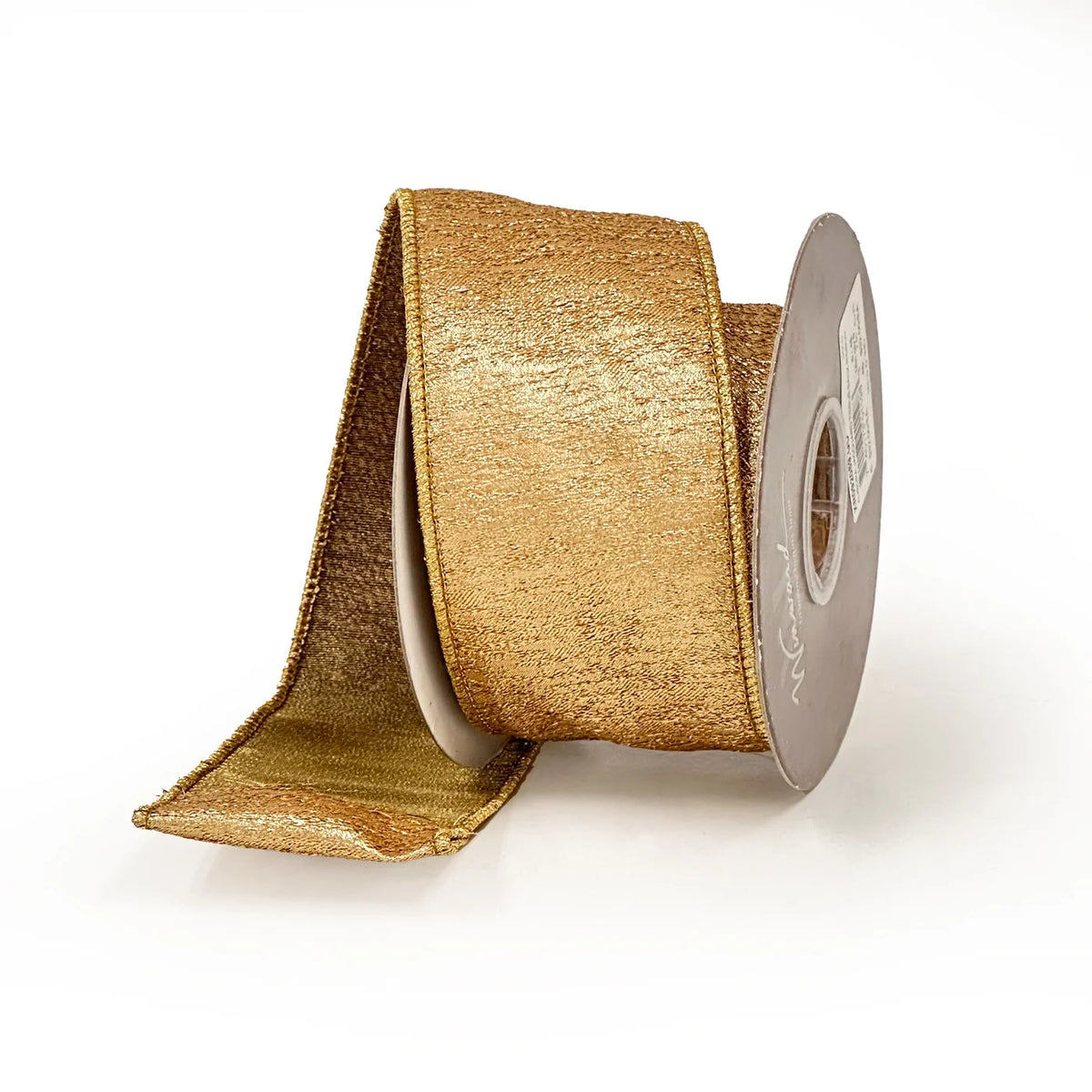 2.5"X10 Yard, Gold Aurora Jacquard Ribbon