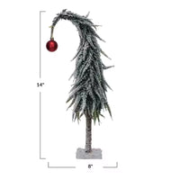 14" Tree Grinch with Ball