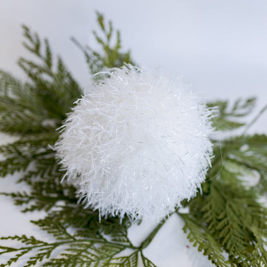 6" Snow Ball Ornament (CLR)