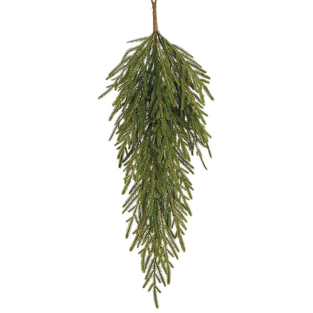36" Soft PE Cypress Door Swag, Green
