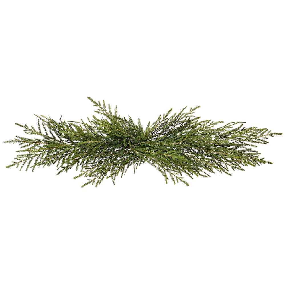 52" Soft PE Cypress Mantel Swag Garland, Green