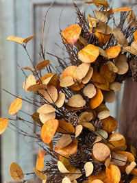 26" Mustard Penny Leaf Wreath