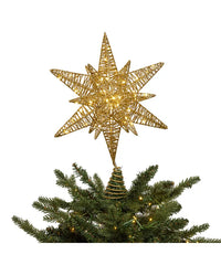 15" Twinkling LED Gold Starburst Treetop