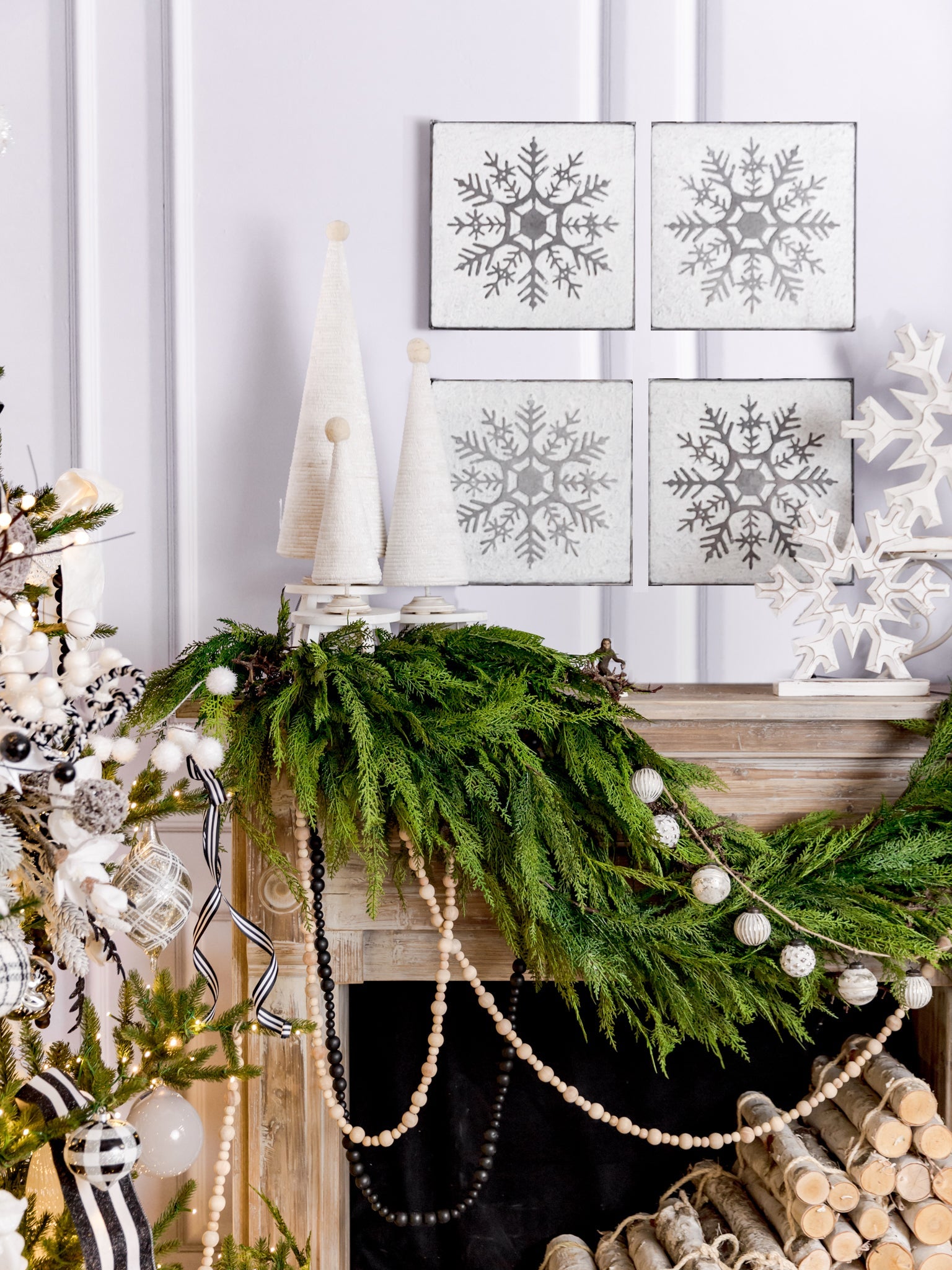 6' Soft Green Cedar Garland – Modern Display