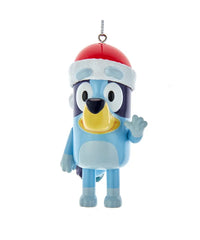 Bluey With Santa Hat Ornament