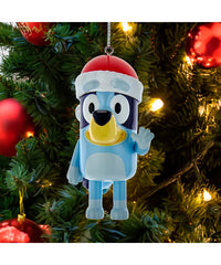 Bluey With Santa Hat Ornament
