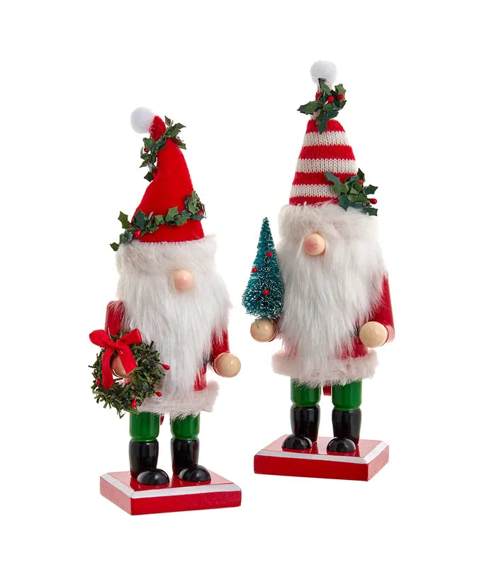 9" Gnome Nutcrackers, 2 Assorted