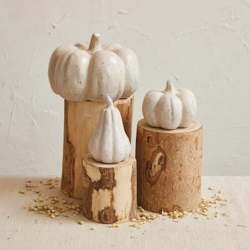 5" Stoneware Pumpkin, Reactive Glaze, Assorted