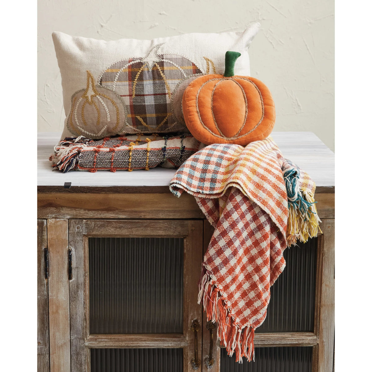 Pumpkins & Chambery Pillow