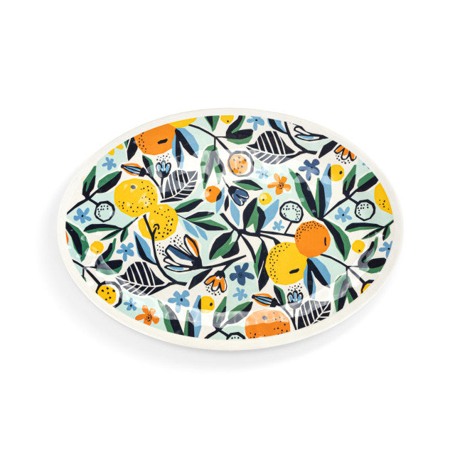 Citrus Blooms Oval Platter, Large