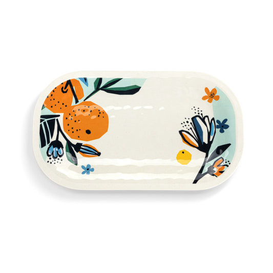 Citrus Blooms Rectangular Platter, Medium