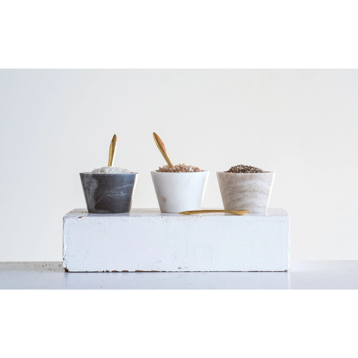 Marble Bowl with Spoon Assorted