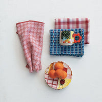 Waffle Weave Dishtowel With Pattern, Assorted