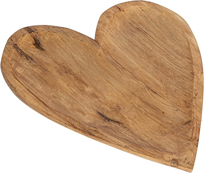 Heart-Shaped Mango Wood Tray