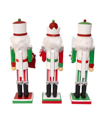15" Jolly Red & Green Nutcrackers, 3 Assorted