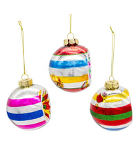80MM Reflector Ornaments, 3-Piece Box