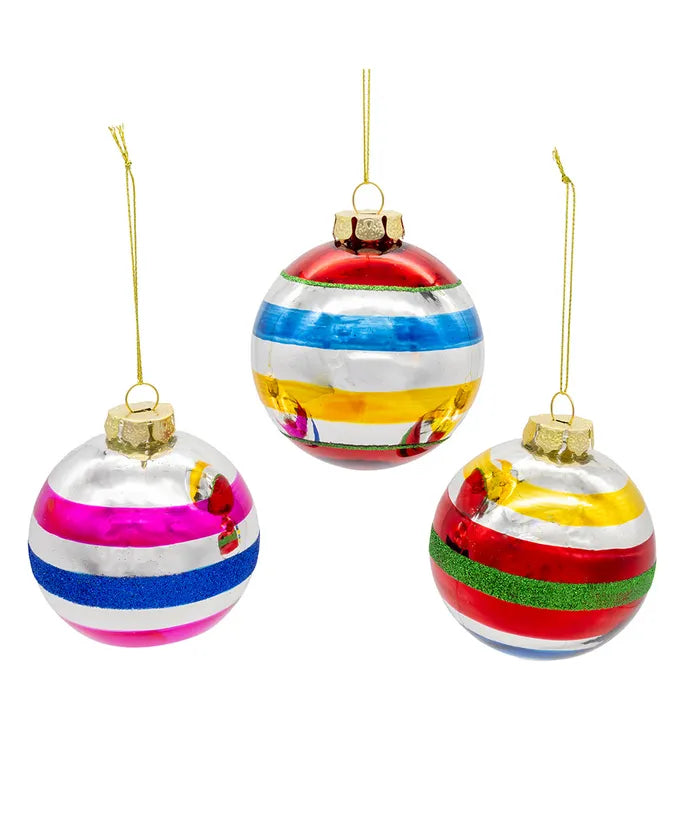 80MM Reflector Ornaments, 3-Piece Box