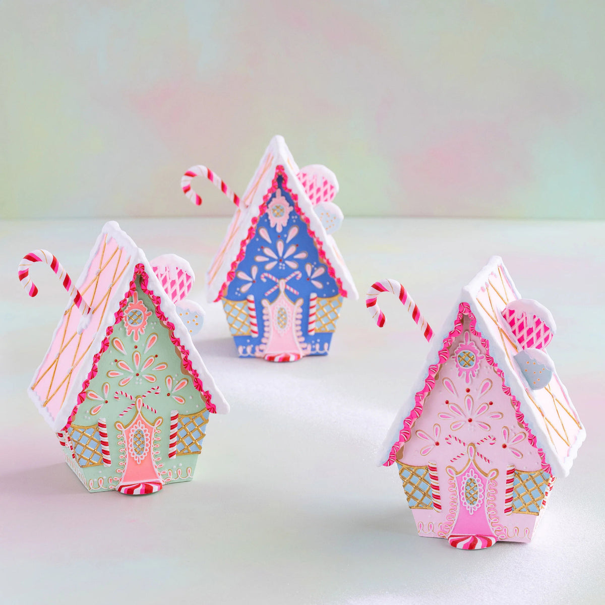 12" Gingebread House Glitterville Assorted