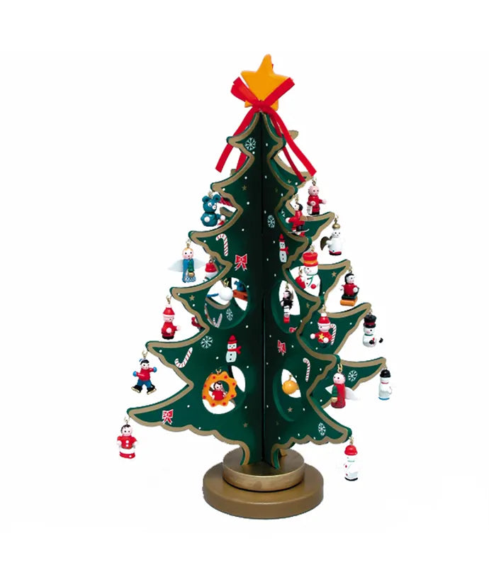 Tree With Miniature Ornaments, 24 Piece Box