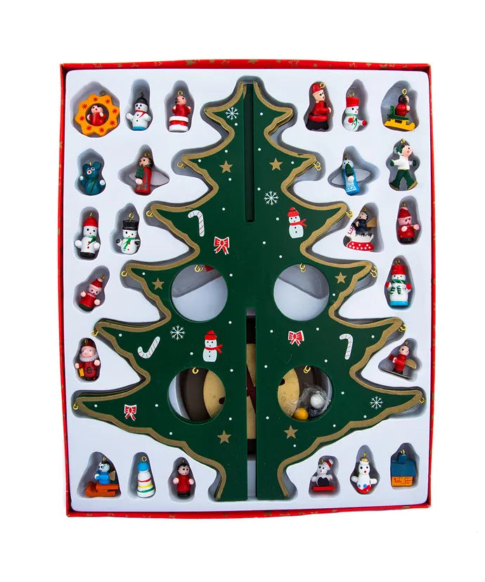 Tree With Miniature Ornaments, 24 Piece Box