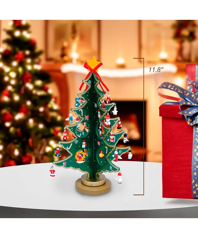 Tree With Miniature Ornaments, 24 Piece Box