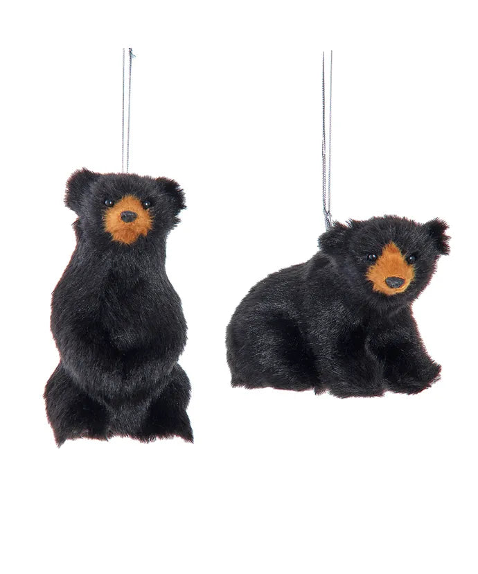4.5" Black Bear Ornament, Assorted