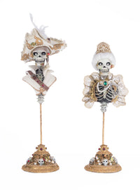 Male  & Female Skeleton Bust  Set of 2 - Katherine's Collection