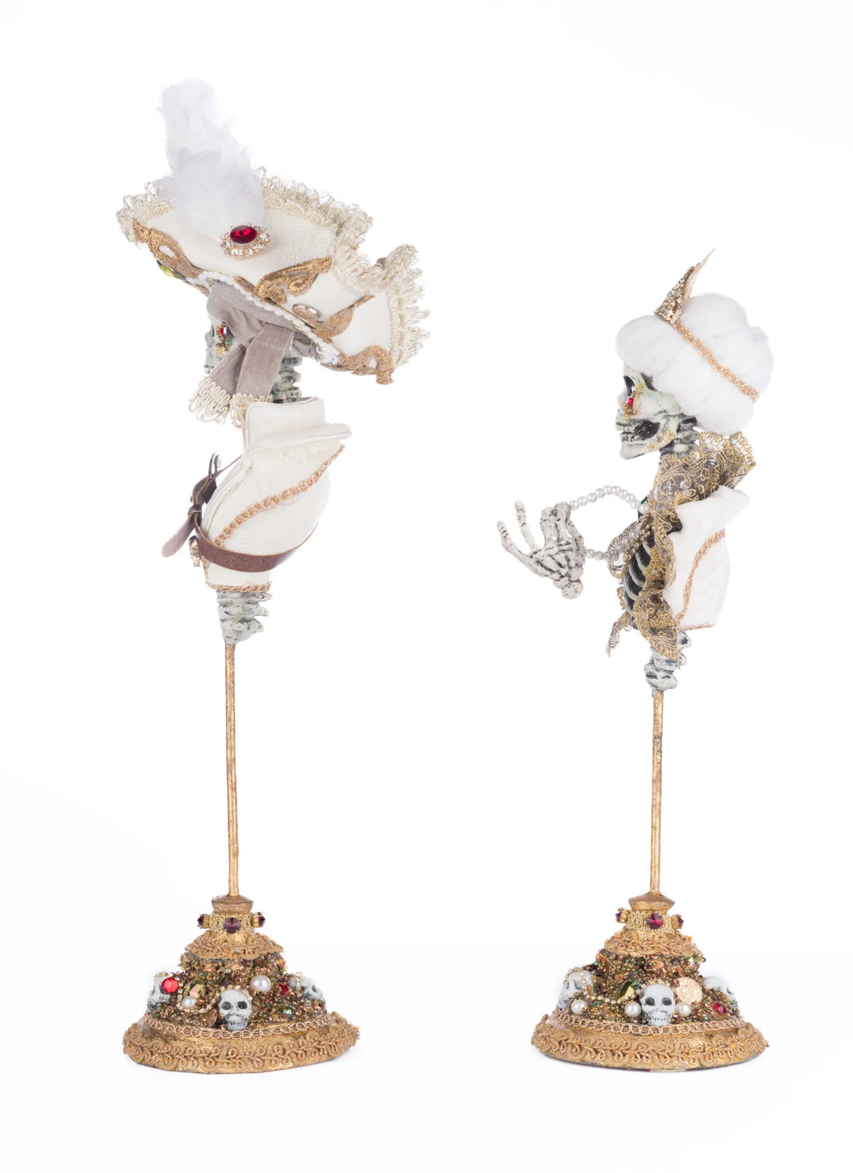 Male  & Female Skeleton Bust  Set of 2 - Katherine's Collection