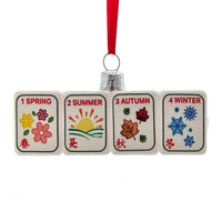Noble Gems Glass Mahjong Ornament