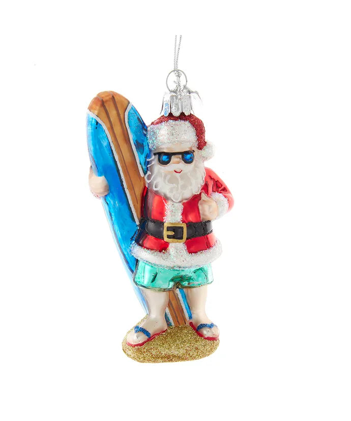 Noble Gems Beach Santa Ornament