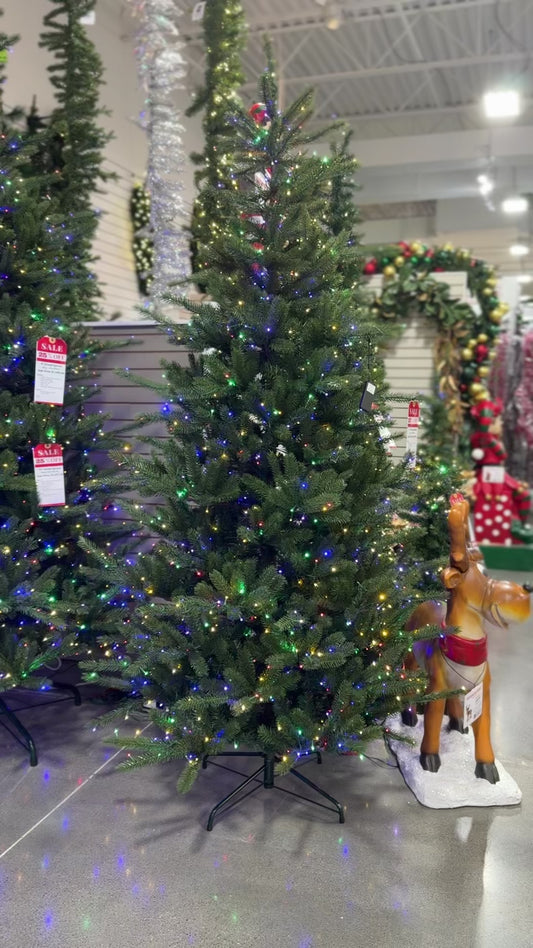 Grand Spruce Slender Color-Change Christmas Tree with 3m LED