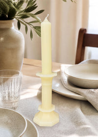 10" Unscented Taper in Taper Holder Shaped Candle