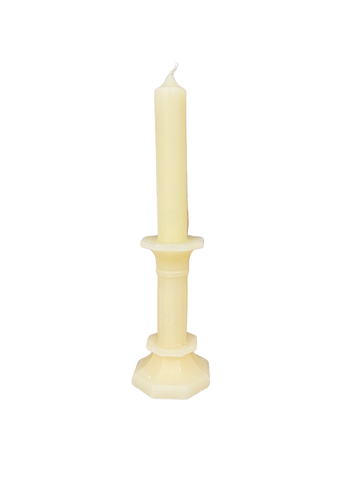 10" Unscented Taper in Taper Holder Shaped Candle
