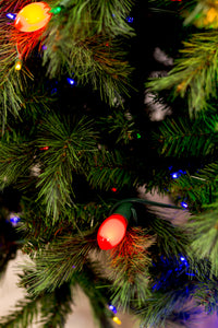 Retro Fir Christmas Tree with T5 & C9 LED Multi Color