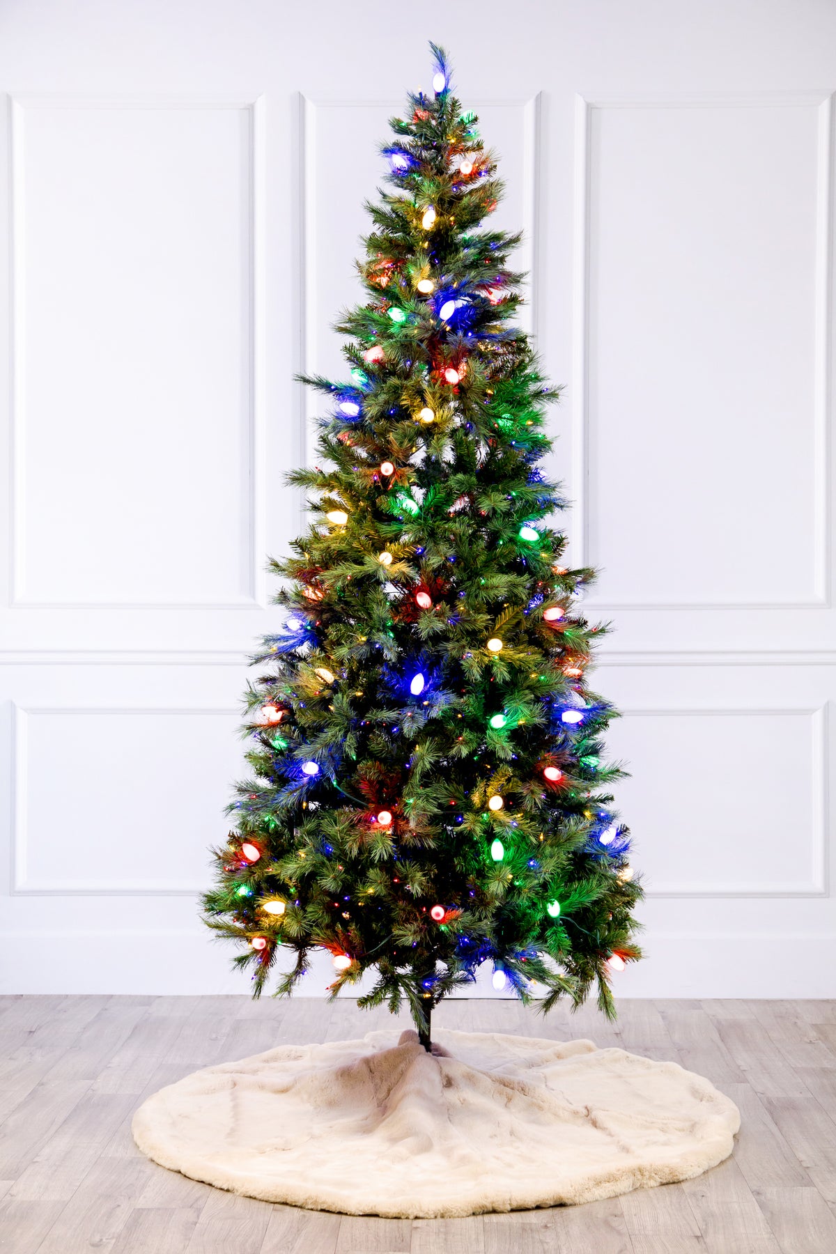 Retro Fir Christmas Tree with T5 & C9 LED Multi Color