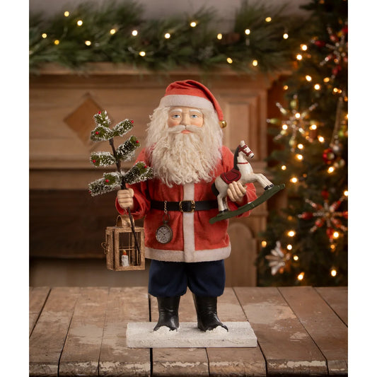 Santa Vintage with Toy Horse, Bethany Lowe