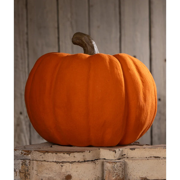 Jack O Lantern Orange Flocked - Bethany Lowe