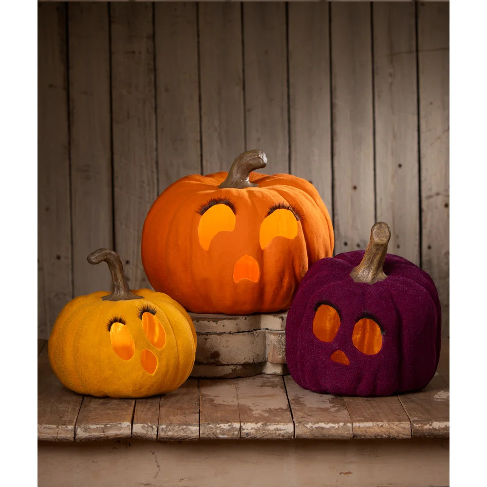 Flocked Jack-O-Lantern Purple - Thumbnail 5