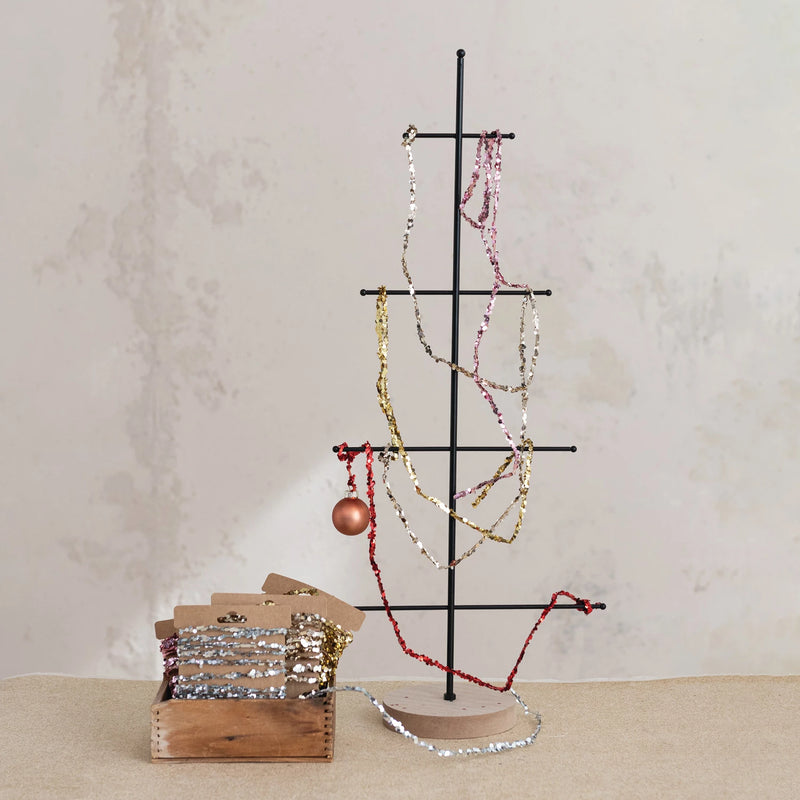 120" Glitter Red String Garland