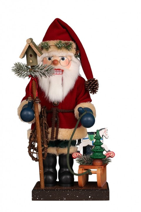 Santa with Sled Nutcracker
