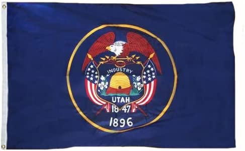 Utah Flag 4"X6" Mounted