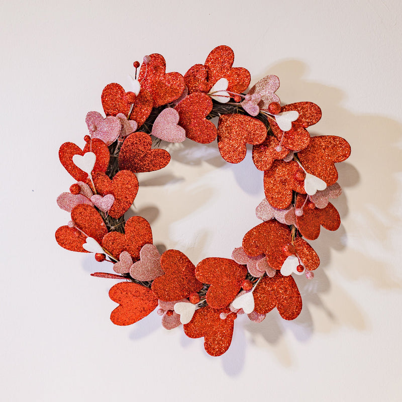 16" Heart /Berry Valentine's Day Wreath